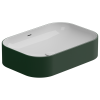 Раковина накладная биколор 60x42 см GSG Ceramic Design Easy EALAVTP60BI000/036, White/Smeraldo Matt EALAVTP60BI000/036
