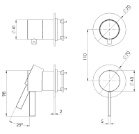 Смеситель для душа Remer Metrica MC92PWBBO, белый матовый MC92PWBBO
