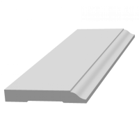 Плинтус напольный из ЛДФ Ultrawood  Base 0001 (2440 x 83 x 12 мм.)