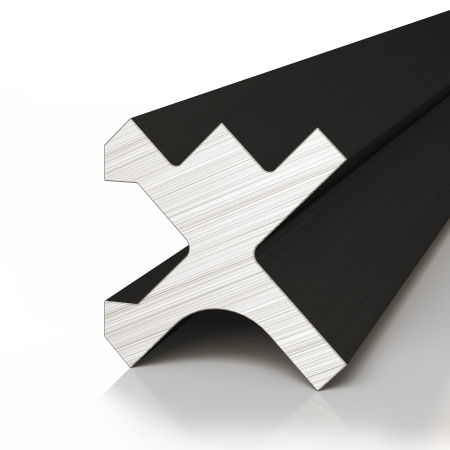 Профиль алюминиевый теневой разделительный Decaro D00X.A Black Черный 3000×10×10
