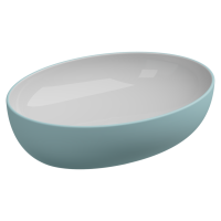 Раковина накладная биколор 55x42 см GSG Ceramic Design Easy EALAVOV55BI000/037, White/Ice Matt EALAVOV55BI000/037