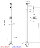Смеситель для раковины Remer Atelier AL18BR, бронза масляная AL18BR