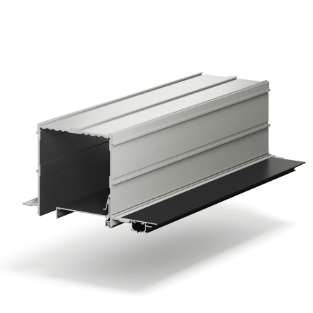 Профиль алюминиевый теневой для штор Laconistiq Roll-Box Base Черный муар 57-31-270 3000×110×110