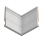 Плинтус напольный из ЛДФ Ultrawood  Base 0002 (2440 x 133 x 14 мм.)
