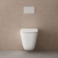 Унитаз ABBER Rechteck AC1220TC подвесной белый, безободковый, смыв торнадо, с закрытым дном