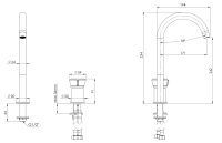 Смеситель для раковины Remer Element ET57LXV, сталь ET57LXV