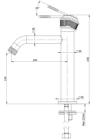 Смеситель для раковины Remer Atelier AL12ARP, медь брашированная AL12ARP