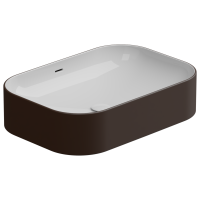 Раковина накладная биколор 60x42 см GSG Ceramic Design Easy EALAVTP60BI000/035, White/Cacao Matt EALAVTP60BI000/035