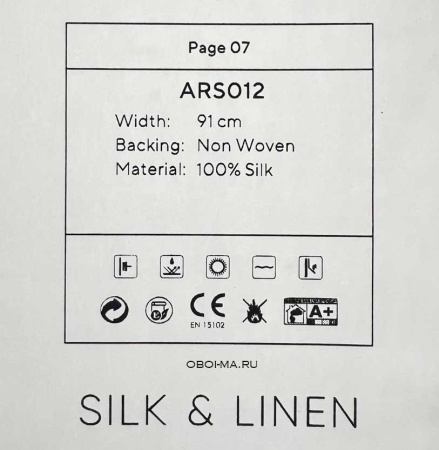 Обои Decaro Wallcoverings Pure Silk&Linen ARS012
