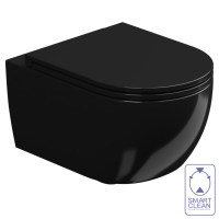Чаша подвесного унитаза биколор GSG Ceramic Design Like LKWCSOBI000/002, White/Black Shiny LKWCSOBI000/002