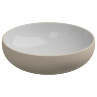 Раковина накладная биколор 45 см GSG Ceramic Design Easy EALAVRO45BI000/034, White/Sabbia Matt EALAVRO45BI000/034