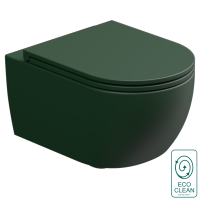 Чаша подвесного унитаза со смывом Eco Clean (торнадо) GSG Ceramic Design Like LKWCSOEC036, Smeraldo Matt LKWCSOEC036