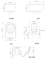 Чаша подвесного унитаза со смывом Eco Clean (торнадо) GSG Ceramic Design Like LKWCSOEC028, Ebano Matt LKWCSOEC028