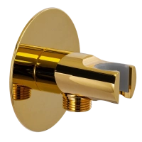 Держатель ручного душа с подключением шланга Remer 337XDO, золото глянцевое 337XDO