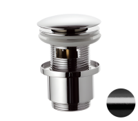 Донный клапан с переливом 1”1/4 Remer 905CC2114CFP, черный брашированный хром 905CC2114CFP