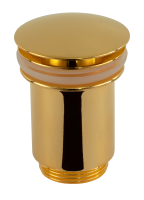 Донный клапан без перелива 1”1/4 Remer 904CC114DO, золото глянцевое 904CC114DO