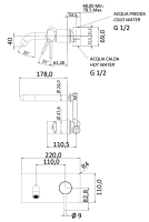 Смеситель для раковины Mariani Next B16565NS, нержавеющая сталь B16565NS