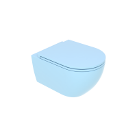 Чаша подвесного унитаза со смывом Smart Clean GSG Ceramic Design Like LKWCSO023, голубой матовый LKWCSO023