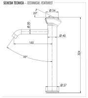Смеситель для раковины Remer Element ET11LXLCFP, черный брашированный хром ET11LXLCFP