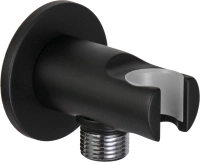 Держатель ручного душа с подключением шланга Remer 337MNO, черный матовый 337MNO