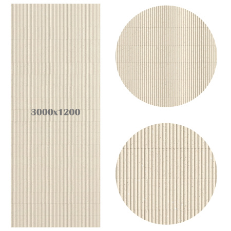 Гибкий камень Decaro Flex Stone Рифленый Чеппо Bricks Ceppo Ivory D1016 3000×1200×6-7