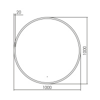 Зеркало ABBER Mond AG6204SCGL-1.0 с подсветкой, бесконтактный выключатель, диммер, золото