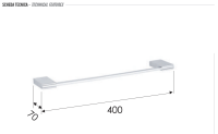 Полотенцедержатель 40 см Remer Flat FT40CR FT40CR