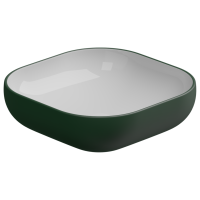 Раковина накладная биколор 45 см GSG Ceramic Design Easy EALAVQU45BI000/036, White/Smeraldo Matt EALAVQU45BI000/036