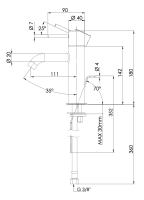 Смеситель для раковины Mariani Next A37380NS12, белый матовый A37380NS12
