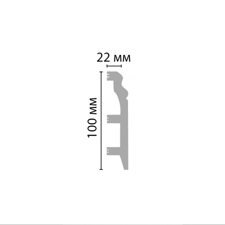 Плинтус напольный DECOMASTER D232-1629G ДМ (100*22*2400 мм)