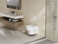 Унитаз ABBER Bequem AC1128 подвесной белый, безободковый, смыв торнадо