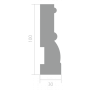 Плинтус напольный из ЛДФ Ultrawood  Base 0014 (2440 x 100 x 30 мм.)