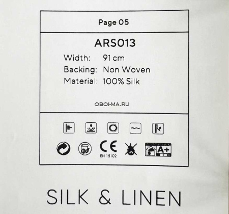 Обои Decaro Wallcoverings Pure Silk&Linen ARS013
