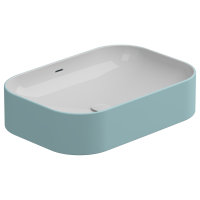 Раковина накладная биколор 60x42 см GSG Ceramic Design Easy EALAVTP60BI000/037, White/Ice Matt EALAVTP60BI000/037