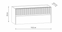 Тумба для раковины 120 см Onsen Niwa 71-BP-120-M60-V60, тимьян зелёный