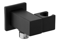 Держатель ручного душа с подключением шланга Remer 337SNO, черный матовый 337SNO