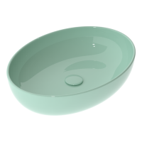 Раковина накладная 55x42 см GSG Ceramic Design Easy EALAVOV55024, бирюзовый глянцевый EALAVOV55024