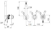 Смеситель для душа Remer Atelier AL97D2PWBBO, белый матовый AL97D2PWBBO