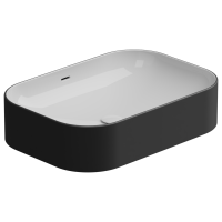Раковина накладная биколор 60x42 см GSG Ceramic Design Easy EALAVTP60BI000/003, White/Black Matt EALAVTP60BI000/003