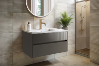 Тумба для раковины 90 см Onsen Niwa 71-BP-090-M23-V23, угольно-серый
