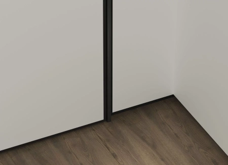 Профиль алюминиевый теневой Laconistiq Micro Серебряный муар RAL 9006 24-33-300 3000×96,5×15,7