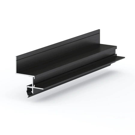 Профиль алюминиевый теневой с подсветкой Laconistiq Gips Ultra Черный муар RAL 9005 54-31-300 3000×37×42,5