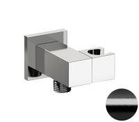 Держатель ручного душа с подключением шланга Remer 337SCFP, черный брашированный хром 337SCFP