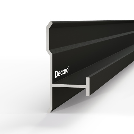Профиль алюминиевый теневой соединительный Decaro D1182 Black anodizer Черный 3000×22,8×8,5