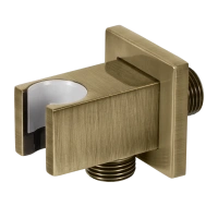 Держатель ручного душа с подключением шланга Remer 337QVO, латунь состаренная 337QVO