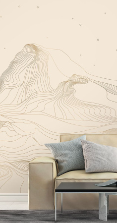 Арт. L564-COL2-GOLD | Панно Lines