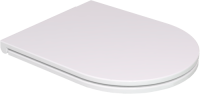 Крышка с сиденьем для подвесного унитаза с микролифтом GSG Ceramic Design Flut FLCOPRSLTICRCN000, белый глянцевый FLCOPRSLTICRCN000