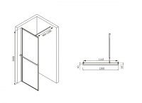 Душевая перегородка ABBER Immer Offen AG60120B