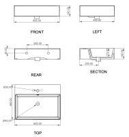 Раковина накладная 60x46 см GSG Ceramic Design Zenith ZELAVBW60000, белый глянцевый ZELAVBW60000