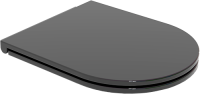 Крышка с сиденьем для подвесного унитаза с микролифтом GSG Ceramic Design Like LKCOPRSLTICR002, черный глянцевый LKCOPRSLTICR002